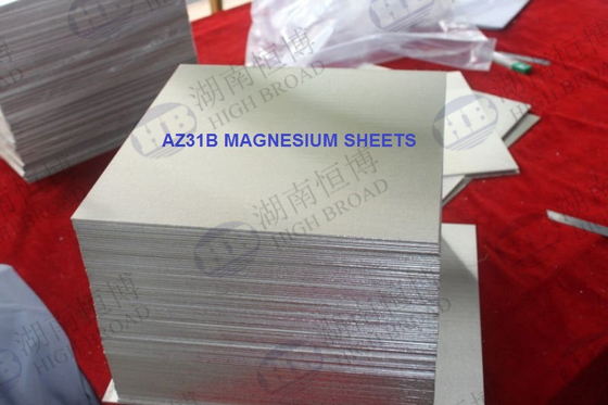 Material de placa pulido superficie de la hoja Az31 Az31b Az61 de la aleación del magnesio del magnesio