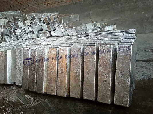 El lingote de aluminio de la aleación principal AlYb10 del magnesio del iterbio se utiliza por todo el mundo