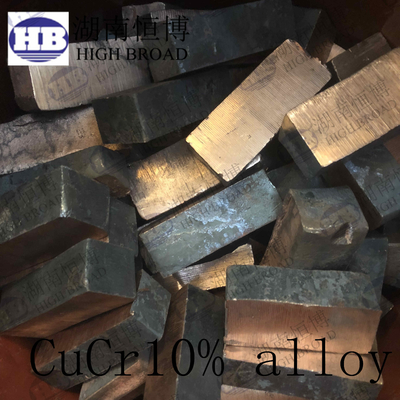 Lingote de cobre de la aleación principal del CuCr10% Chrome para el cobre aditivo y aleaciones de cobre