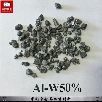 Los polvos de aluminio de los gránulos de la aleación principal del tungsteno del AlW50% para añadir las aleaciones del metal, aumentan funcionamiento de la aleación de aluminio