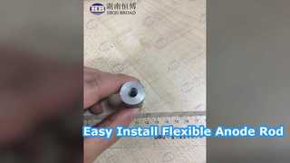 Varilla de ánodo de magnesio flexible para calentadores de agua en espacios reducidos