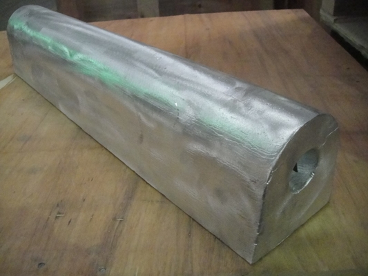 Aleación de aluminio del ánodo del lingote del magnesio sacrificatorio de encargo del CP ICCP para la construcción de Heater Treater Offshore Onshore Steel