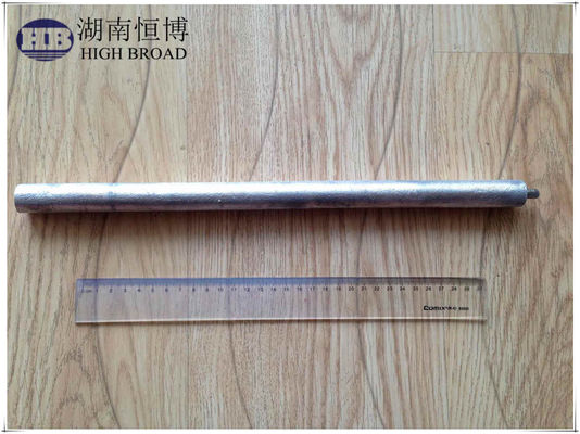 Ánodo de sacrificio de aleación de zinc Zn-Al-Cd de 21 mm y 600 mm para control de olores de calentadores de agua