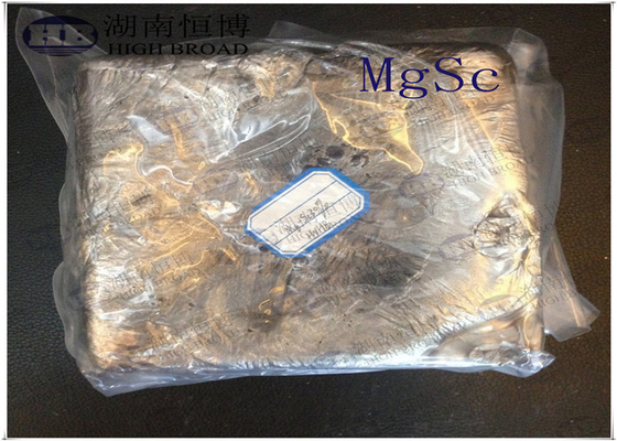Magnesio escándido Mg30%Sc aleación endurecedor Mg aleación de lingotes para el refinado de granos