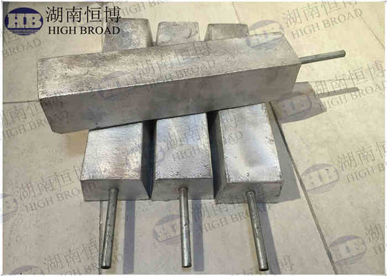 Varilla anódica sacrificial de aluminio para tanque de agua dulce, cabeza hexagonal, rosca NPT de 1 pulgada, 600 mm, 1,8 kg, aleación Al-Zn-Mg, grado potable