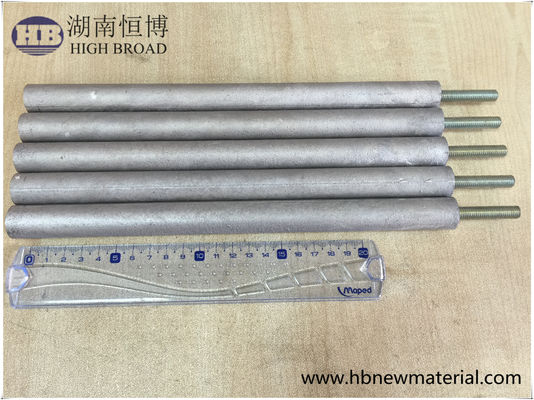 32mm Diameter 1000mm Length 1" NPT Thread High-Potential Magnesium Anode Rod for Marine Boiler Protection