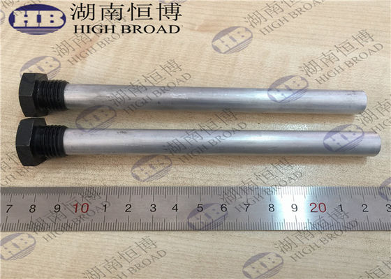 32mm Diameter 1000mm Length 1" NPT Thread High-Potential Magnesium Anode Rod for Marine Boiler Protection