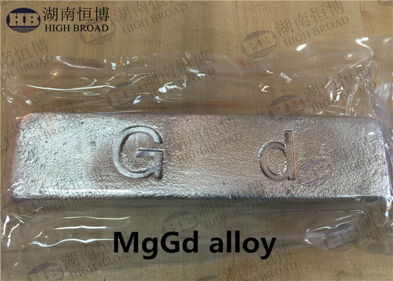Refinador del grano del lingote de la aleación principal del gadolinio del magnesio del lingote de la aleación del MgGd30% el MgGd25%
