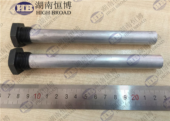 Varilla de ánodo de aleación de aluminio de 21 mm y 3 segmentos con diseño de unión atornillada de 1000 mm para calderas comerciales