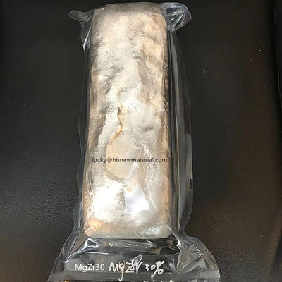 Aleación maestra de circonio y magnesio MgZr25 con un contenido de circonio del 25% para el refinamiento de grano en lingotes de gofre de 5 kg