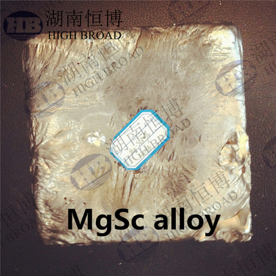 Aleación principal del metal Mg2%Sc Mg5%Sc Mg30%Sc del escandio del magnesio del ISO