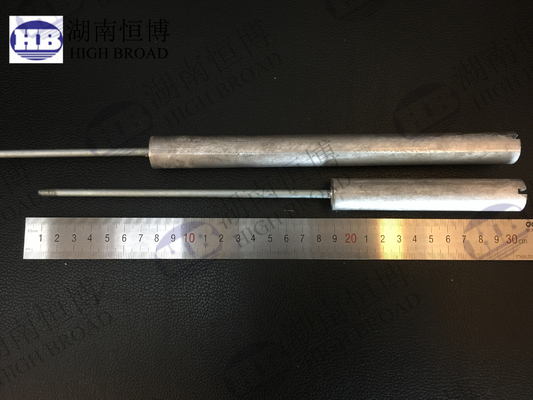 Zinc Aluminio AZ63 AZ31 Magnesio Varillas de ánodo 9mm-26mm Diámetro resistente a la corrosión maleable