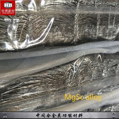 MgSc Master Alloy with 2% to 30% Scandium Content for High Strength Lightweight Alloying Additive in Custom Composition