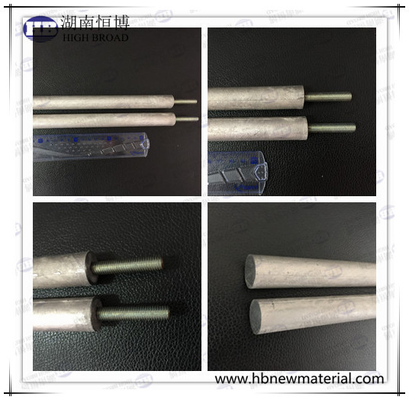 Alta resistencia a los impactos Rod Anodos de magnesio aleaciones de aluminio zinc con acabado de superficie lisa