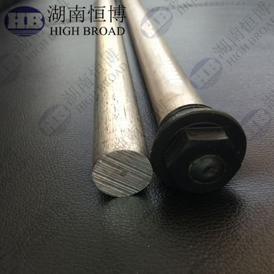Varilla de ánodo de magnesio de 22 mm de diámetro y 900 mm de longitud con rosca NPT de 3/4" para protección de calentadores de agua solares