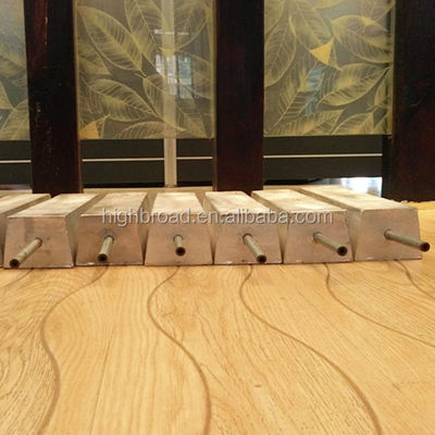 Anodo de magnesio de corriente personalizado con forma de trapecio D y certificación ISO9001 / ROHS Prevenir o ralentizar la oxidación de las estructuras de acero