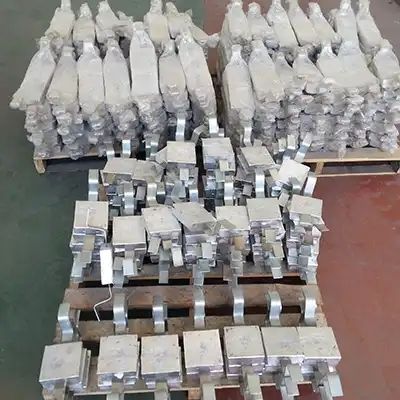 ALLOYS Anodo de aluminio de doble núcleo con diseño duradero y resistente a la corrosión para estructura interna de acero sumergida en agua de mar