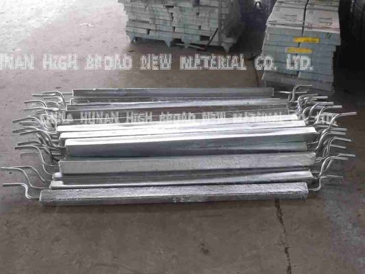 Ánodo de aluminio empotrado con inserto de varilla sólida para protección catódica en alta mar, más adaptable a la forma geométrica de la estructura y con menor efecto en la resistencia