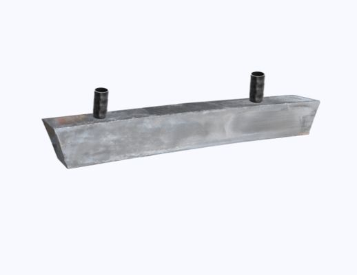 Ánodo de aluminio empotrado con inserto de varilla sólida para protección catódica en alta mar, más adaptable a la forma geométrica de la estructura y con menor efecto en la resistencia