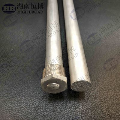 Rodas de anodo de magnesio de alta pureza segmentadas flexibles de 36 pulgadas 0,9 pulgadas de diámetro núcleo de acero roscado para tanques de pozo profundo