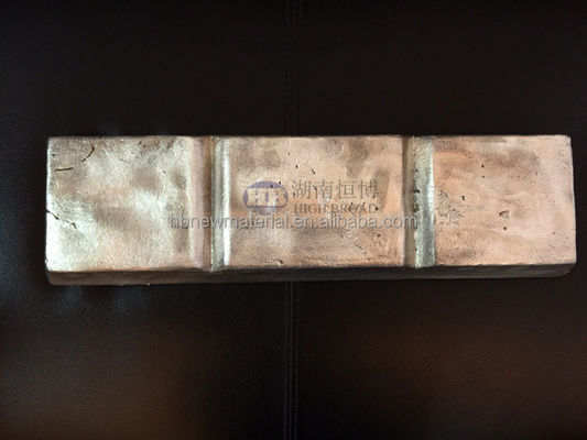 Ingot de aleación de magnesio y lantano certificado ISO9001:2008 con un contenido de lantano del 10 al 30% para el refino de granos
