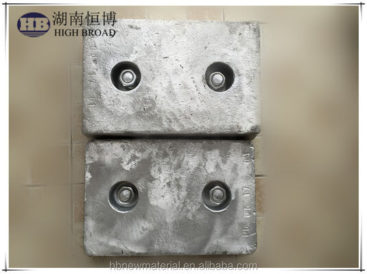 Paquete de relleno de ánodo de sacrificio de aluminio para tuberías subterráneas de 1200 mm y 25 kg de aleación Al-Zn-In para protección catódica enterrada