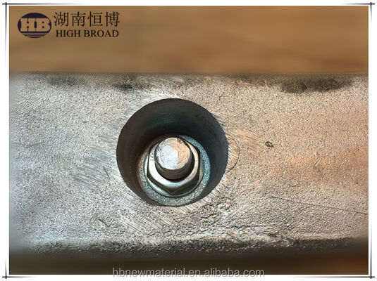 Anodo sacrificial fundido de aleación de magnesio, aluminio y zinc para protección catódica en equipos navales