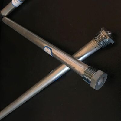 Barra anódica hexagonal de aleación de magnesio de alta resistencia de 35 mm con rosca M27 de 1200 mm de grado marino para condensador marino