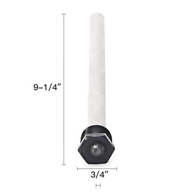 Varilla de ánodo de sacrificio de magnesio AZ63B, 44 pulgadas, 3/4 NPT con cinta de PTFE, kit de calentador de agua compuesto antiagarrotamiento