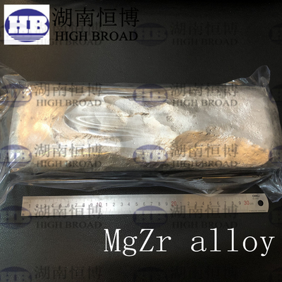 Plata del lingote de la aleación principal del magnesio del circonio MgZr30 MgZr25 sin la oxidación MgCa MgMn MgY MgCe MgNd Mgce MgSc MgLa