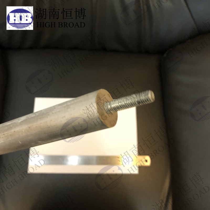 cAST AZ31 Varillas de ánodo de magnesio para calentadores de agua caliente M6 20x250
