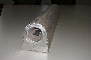 Juego de ánodo de sacrificio de aluminio de impulsión de popa Lengüeta de ajuste Soporte de espejo de popa 3 piezas Compatible con Al-Zn-In Mercruiser Alpha