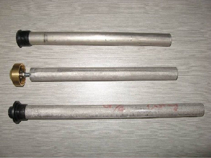 Varilla de ánodo de aleación de aluminio de 21 mm y 3 segmentos con diseño de unión atornillada de 1000 mm para calderas comerciales