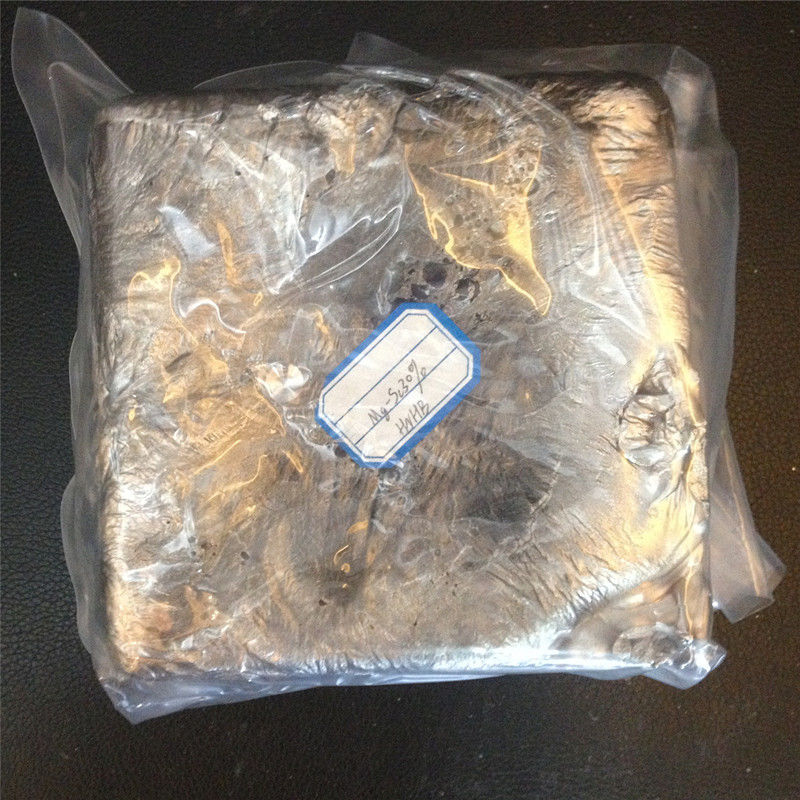 Magnesium Scandium Master Alloy MgSc2-MgSc30 with 2% to 30% Scandium Content for Grain Refinement in Aerospace Alloys via Induction Melting