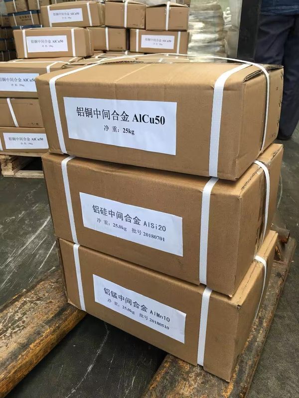 AlCu50% de aleación de cobre de aluminio con alta resistencia a la corrosión para aplicaciones de aleación maestra de fundición