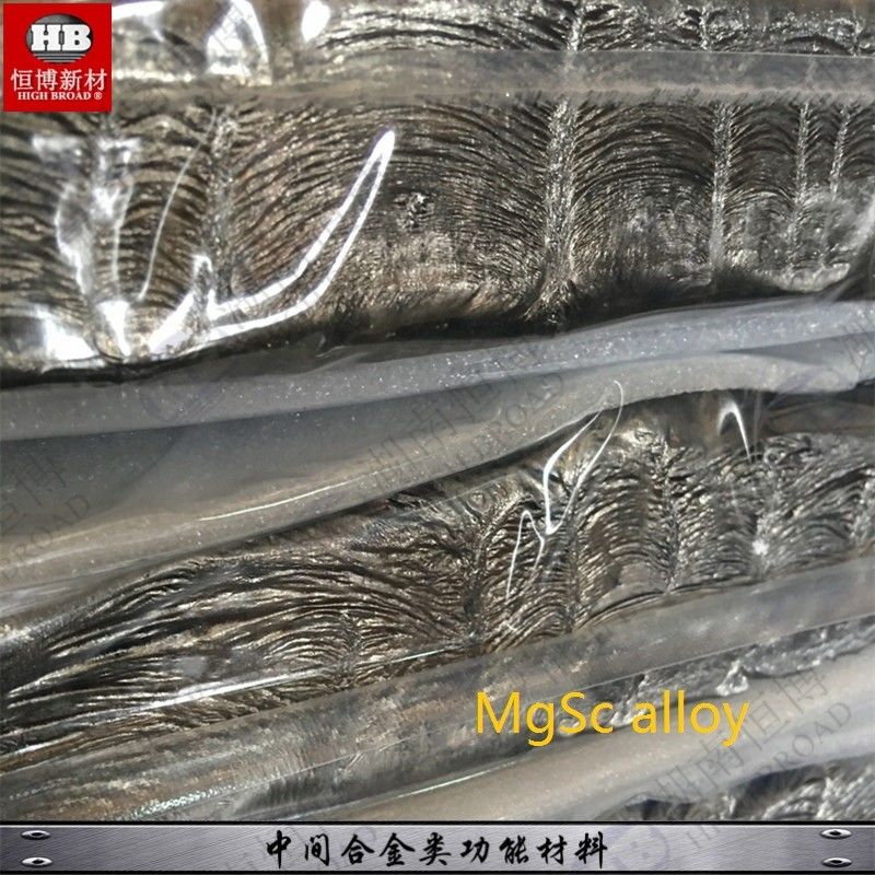 MgSc Master Alloy with 2% to 30% Scandium Content for High Strength Lightweight Alloying Additive in Custom Composition
