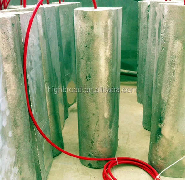Anodos de varilla resistentes a la corrosión Aleaciones de aluminio y zinc de magnesio para aplicaciones industriales