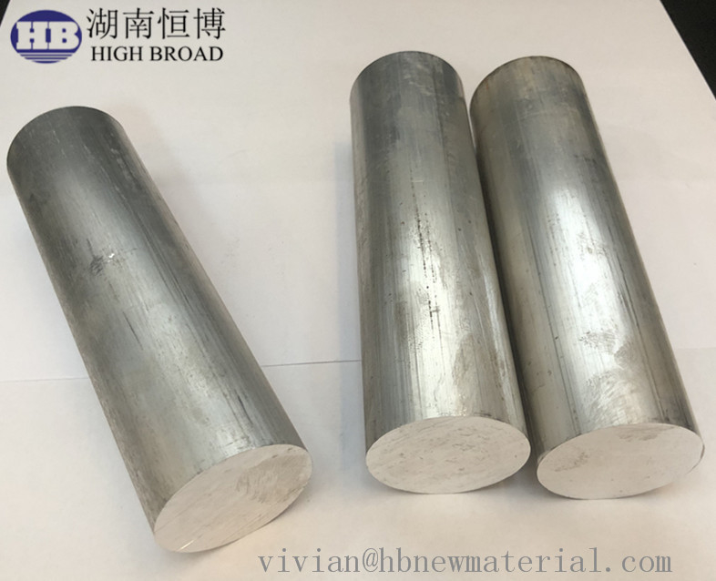Varillas de ánodo de magnesio personalizadas Buena formabilidad y superficie lisa para longitudes de 100/200/500 mm