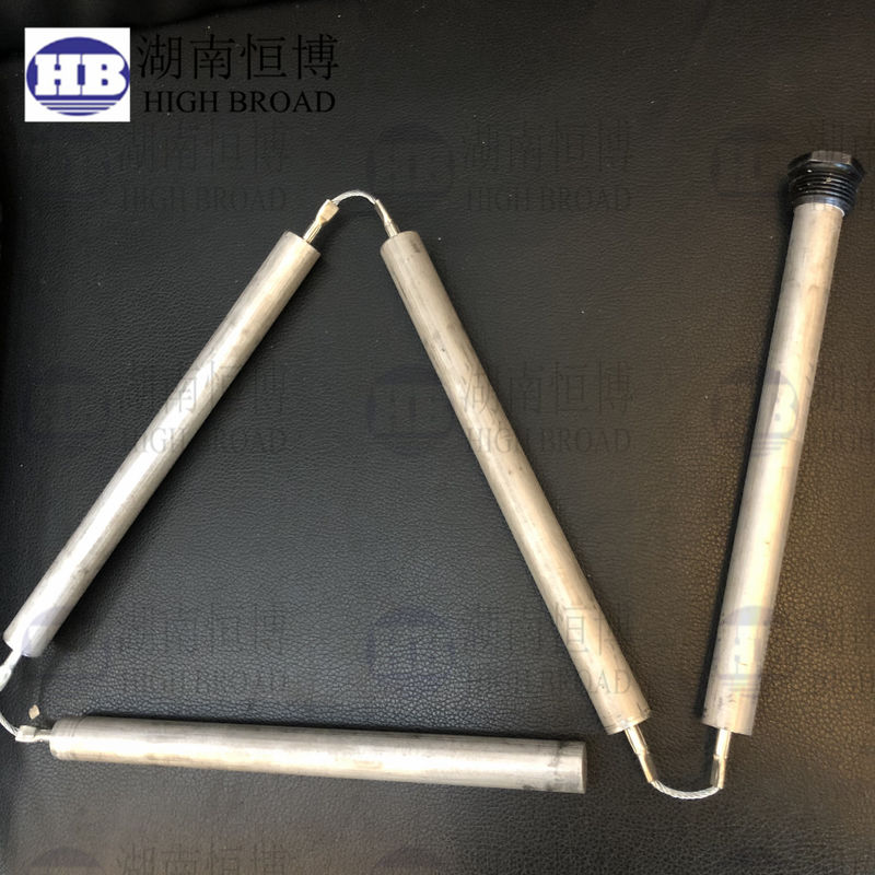 Paquete doble de varilla de ánodo para calentador de agua de magnesio NPT de 3/4 pulgadas, juego de repuesto doble de 38 pulgadas con cinta roscada