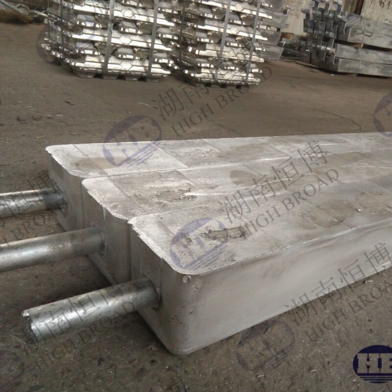 Anodo sacrificial de aluminio de alta eficiencia Al-Zn-In-Cd para la prevención de la corrosión en los cascos de los buques Norma ASTM GAIII
