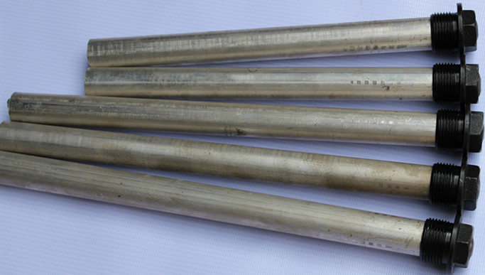 Varillas de ánodo redondas extruidas para calentador de agua, varilla de ánodo de aluminio para calentador de agua, varilla de ánodo para tratamiento de calentador se sacrifica para prevenir la corrosión dentro del tanque