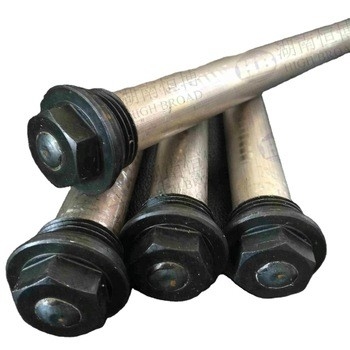 Rodas de anodo de magnesio de extrusión fundida AZ31B para calentadores de agua eléctricos AZ63C AZ63B con núcleo de acero extendido
