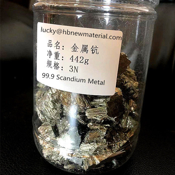 High Purity 99.9% Scandium Metal Ingot for Master Alloy Production with Silvery-White Metallic Luster